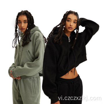 Mùa thu dày đặc Spice Girls Cắt hoodie rốn